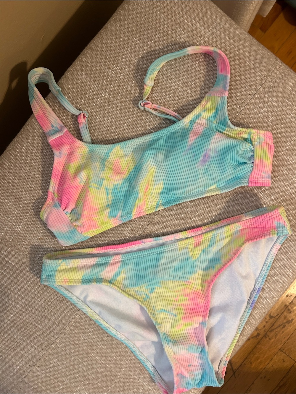 Xhilaration Pastel Tie-Dye Blue Pink Yellow Bikini